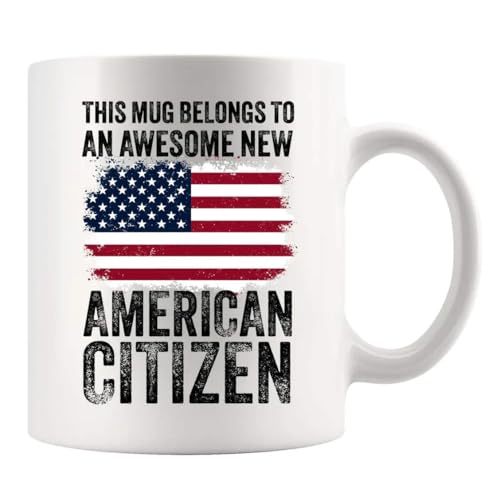 Panvola This Mug Belongs To An Awesome New American Citizen Citizenship Gifts American...