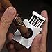 Cigar Cutter Stainless Steel V Cut，Suitable for Max 60 Ring Gauge Cigars, Cigar Accessories Gift for Men (Black)