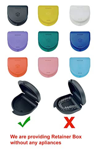 Image of Dentosmile Dental Orthodontic Retainer /Aligner Case /Box /Mouth Guard and Denture Storage in Black Colour (2)