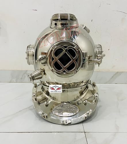 Antique Brass Scuba DEEP Diving Divers Helmet Mark V US Navy Vintage