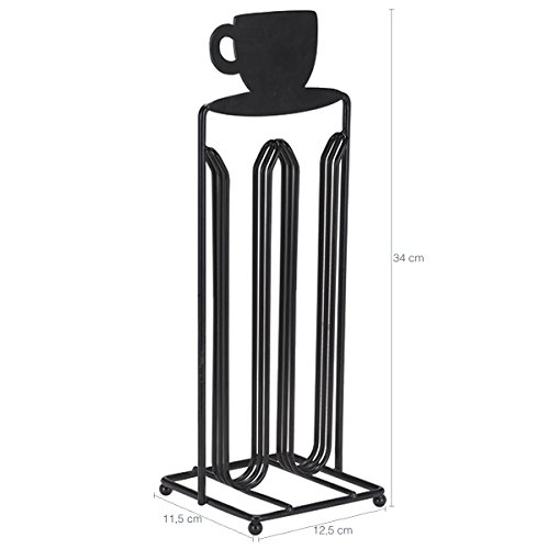 Porta Capsula Nespresso Cafe Luxo Preto Suporte Para 28 Capsulas De Mesa E Bancada