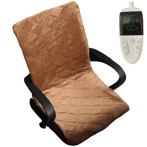 Chaise de bureau chauffante, coussin de chaise chauffant intégré pour les hanches et le dos, chauffage synchrone 40x90cm Coussin de siège et dossier chauffant de grande surface