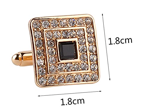 Creatieve mannen manchetknopen, Franse stijl diamant manchetknopen (Color : Silver) - Image 3