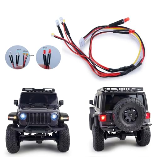 Phares projecteurs RC 3mm LED rouge blanc pour Kyosho 32521 - 2