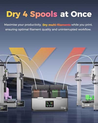Image of Creality Space Pi X4 Filament Dryer, 4 Spools Filament Dry Box with Dual-Chamber Heated Storage, Max 85℃ Temerature, Independent Temperature Control for PLA, PETG, ABS, TPU, Nylon, ASA
