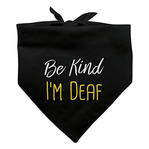 GRAPHICS & MORE Be Kind I'm Deaf Dog Pet Bandana - Black