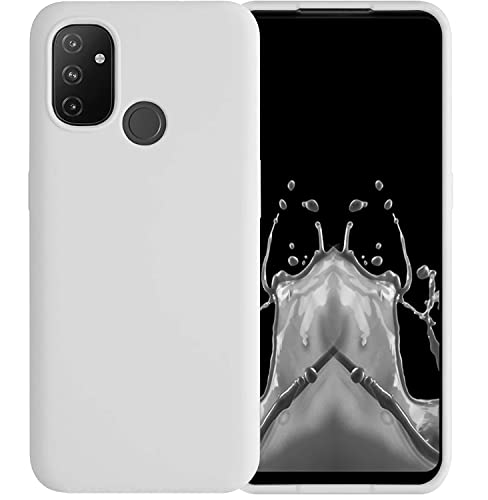 Image of LIRAMARK Liquid Silicone Soft Back Cover Case for OnePlus Nord N100 5G / 1+Nord N100 (White)