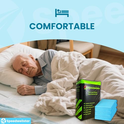 150 X 80 Cm Extra Large 2300 Ml Disposable Incontinence Bed Pads Pack Of 20 Super Absorbent Protector Full Size Bed Wee 2300 Ml - 12