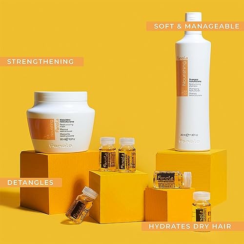 Fanola Restructuring Mask, Nourishing and Detangling Action for Dry and Frizzy Hair, Enriched Formula with Milk Proteins, 1500 - Image 4