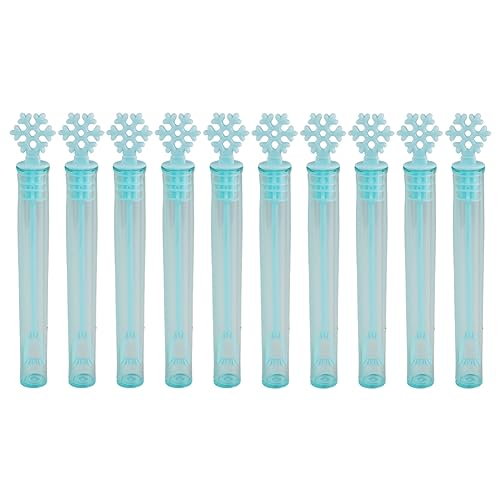 LYEAA Seifenblasen-Flasche, Partyzubehör, bunte Seifenblasen-Stick-Sets, Hochzeitsgäste, Geschenke, Ostern, Mini-Blasenstäbe, Weihnachtsmotiv for Kinder (blau, 10 Stück)