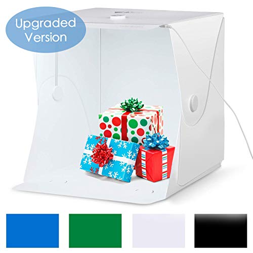 amzdeal 16x16 Inch Portable Studio Light Box, Folding Photography Studio with LED Light Daylight Whi - //coolthings.us