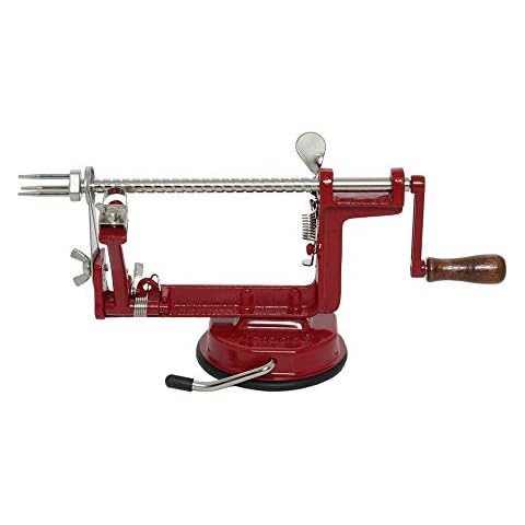 Johnny Apple Peeler with Suction Base VKP1010 by VICTORIO + (1) additional Coring &Slicing Blade VKP1010-2 + (2) additional Peeling Knifes VKP1010-1 Cover