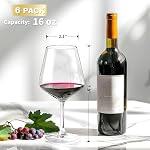 Hlukana Unbreakable Wine Glasses Set of 6, 16 oz Plastic Wine Glasses with Stem, BPA Free, Reusable Wine Glass for Poolside, Outdoors Camping Picnic Restaurants Home Bar Christmas Unique Gift