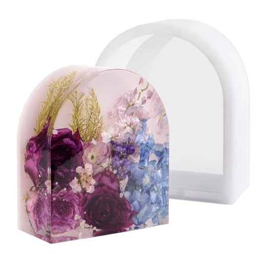 wisedry 3-Inch Extra Deep Silicone Resin Mold for Epoxy, Resin Casting Mold with Acrylic Support, Large Epoxy Mold for Dried Flower Preservation, Insects, Home Decors, DIY Art (8 x 7 inch)