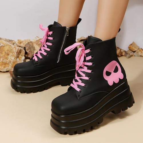 Image of Ulalaza Women Mary Jane Dress Pumps Lolita Shoes Cute Platform Gothic Double Ankle Strap Round Toe Chunky Heel Uniform Pumps Shoes Perfect for School Party Business Work Dance Date Night Club