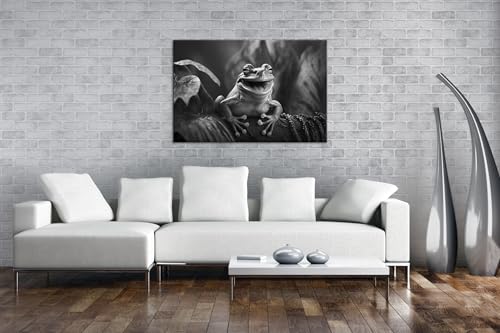 Deyoli grenouille tableau grand format 90 x 60 cm