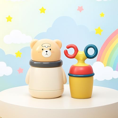 Image of Baby Skin Care Powder Talcum Puff Case Cum Container Box With Fruit Feeder Nibbler Teether For Babies /Kids /Toddler /New Born BPA Free (PATTERN 41)