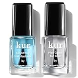 LONDONTOWN Strength & Shine Duo - Get Strong Nail Hardener and High Gloss Top Coat Manicure Nail Care Set, 0.40fl oz