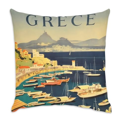 Coussin en Velours Blanc Grece 40x40cm Toucher Doux Premium