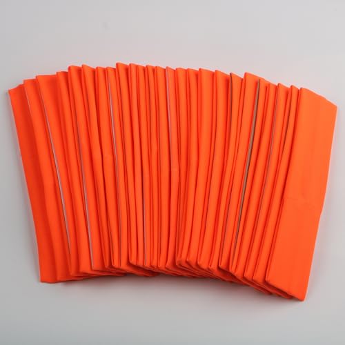 Yoga Sports Headbands for Women Girls,25PCS,Soft Elastic Stretch Athletic Headbands for Running Workout(Neon Orange)