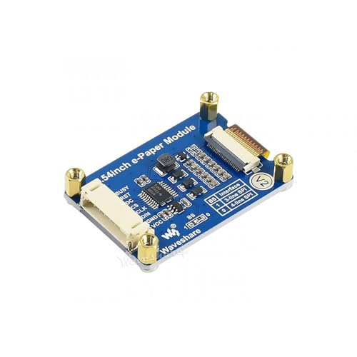 Image of 1.54 Inch E-Ink Display Module 200x200 SPI Interface e-Paper Screen Compatible with Raspberry Pi Arduino, Ultra Low Power Electronic Paper for Shelf Labels DIY Projects