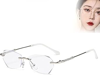 Fashionable Anti-Blue Light Rimless Reading Glasses, 2023 New Anti-Blue Light Rimless Reading Glasses