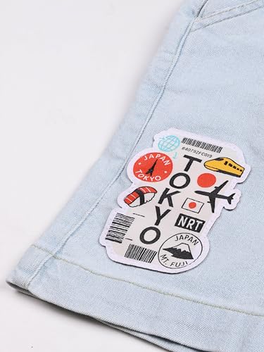 Image of KiddoPanti Boys Denim Dungaree Shorts