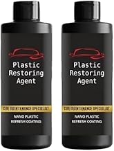 Threesky Plastic Restoring Agent for Car Cleaning - Ultimate Dashboard Cleaner, Car Plastic Restorer Black, and Dash Board Polish for Car - Nano Plastic Refresh Coating - 2 Pack
