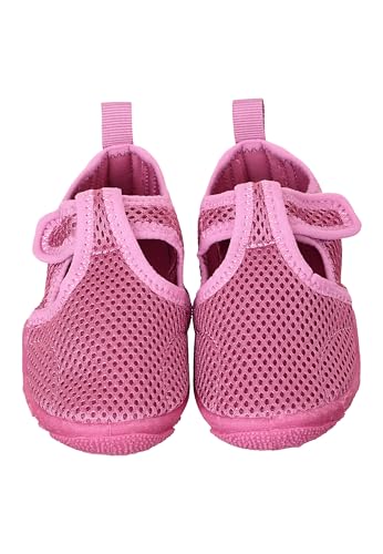 Sterntaler Badeschuhe Uni – Mädchen Baby Aquaschuhe knöchelhoch mit Klettverschluss – Strukturierte Sohle – Atmungsaktives Mesh – Kinder Wasserschuhe - Bademode - Farbe purpur, Größe 24