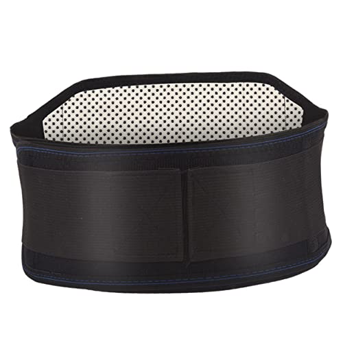 COLLBATH 1pc Waist Support Heating Lumbar Support Belt Self-heating Belt Cordless Heating Pad Gym Belts Self-heating Waistband Heated Lumbar Support Cinturon Gym Silk Screen Strap Black