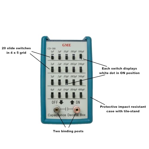 gme cd-300 capacitance substitution decade box 5 decades range 100pf to 11111 f designed in the usa