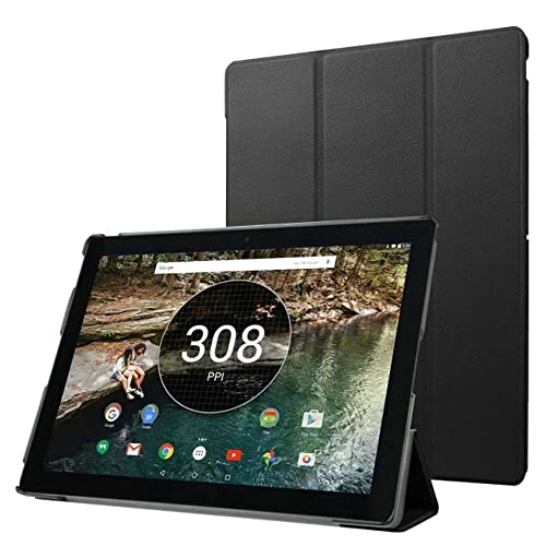 SZLONKOU Tablet Cover for Google Pixel C 10.2'(2015 Release),Utra Slim Folio Stand Lightweight with Sleep/Wake Up Function Leather Case for Google Pixel C 10.2 inch (Black)