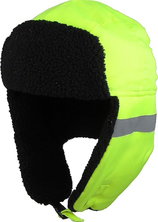 Men Women Winter Russian Trapper Hat Thermal Ushanka Cold Weather Hats Ski Snow Hunting Hat Safety Reflective Caps