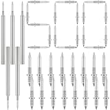 500Pcs Double-Head Skirting Thread Seamless Nails with Sleeve Tool - Invisible Security Screws, No-Mark Skirting Nails for Solid Wood Baseboards & Wall