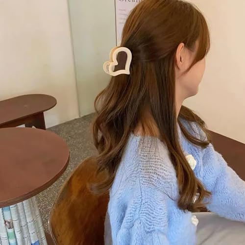 Pinzas para cabello en forma de corazón 3 piezas miniatura 5