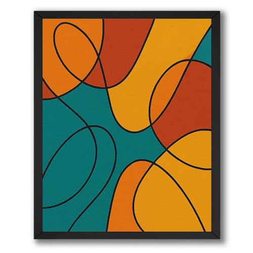 InkFlow Posters Abstract Geometric Curves Poster - Line Art &