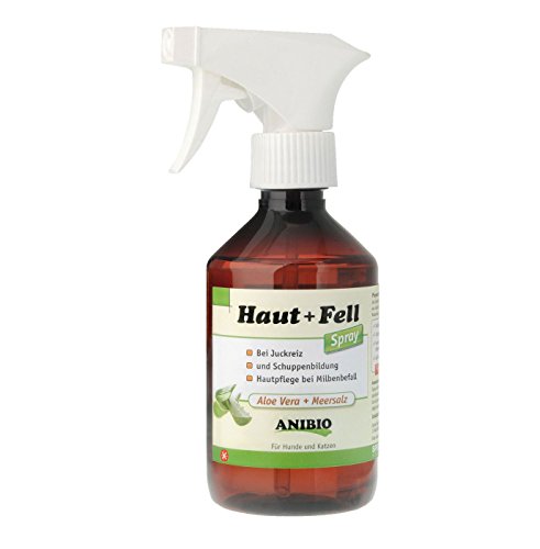 Anibio Haut Fell Mineral Spray 100ml | bei Schuppen | Milben | Juckreiz | hautberuhigend | Versorgt die Haut mit natürlichen Mineralien | ohne ätherische Öle | für Hunde und Katzen