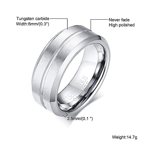 Engraved I Am My Beloved's and My Beloved is Mine Tungsten Carbide Hebrew and English Ring, Grooved Center High Polishing Judaism Wedding Band Ring, Size 7 to 122