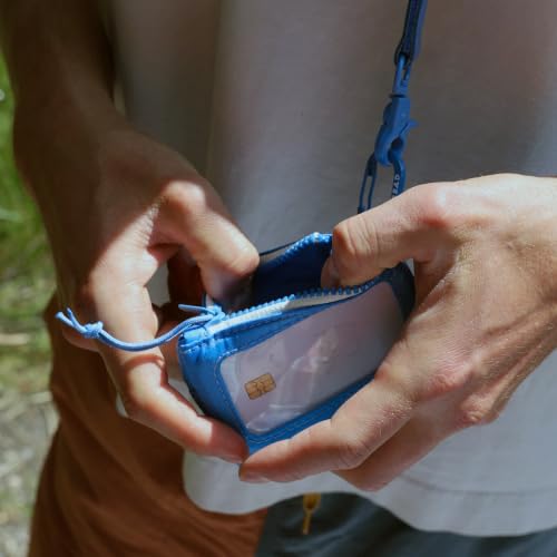 Image of Thread Wallets Pouch Wallet - Compact Zip Wallet with Clear ID Window, Coin & Card Pockets, and Key Stash - Lightweight Rip-Stop Travel Wallet for Men & Women (Cornflower)