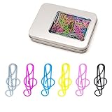 Haowuliao 100 Pcs Music Paper Clips, Music Teacher Classroom Supplies, Gift for Music Lovers