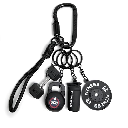 YAHSHYEN Dumbbell Gym Keychain Workout Accessories for Women and Men Gifts for Gym Lovers fitness Keychain for Gym Bags