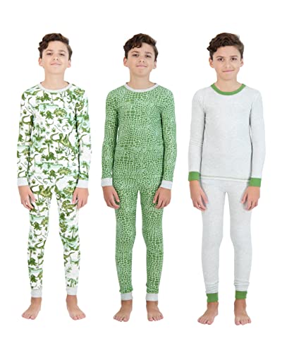 Just-Pajamas-Boys-Pajamas-Set-6-Piece-Soft-Snug-Fit-Sleepwear-Set-Long-Sleeve-Sleep-Shirts-and-Pants-for-Toddlers