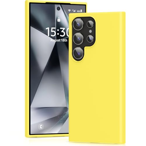 Coque Samsung S24 Ultra silicone jaune pour rester actif sans risquer de chute