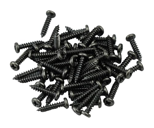 Guyker M2.2 x 10mm エレキギターチューニングペグスクリュー、ベースギターチューナーマシンヘッド取り付けスレッドピッチスチール六角ソケットヘッドキャップスクリューボルトキット(60個、旧色)