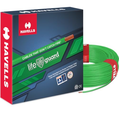 Image of Havells Lifeguard Cable WHFFFNGA16X0 6 sq mm Wire (Green)