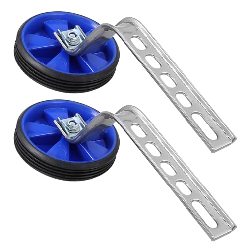 Ruedas de entrenamiento universales para bicicleta de 12-20 pulgadas, color azul, ruedas auxiliares de equilibrio para niños, estabilizadores para bicicleta, compatibles con bicicletas, accesorios resistentes de apoyo para ciclismo miniatura 1