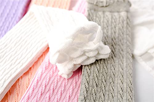 Image of Little Girl's Knee High Socks Over Calf Kids Overknee Stockings Bow Style