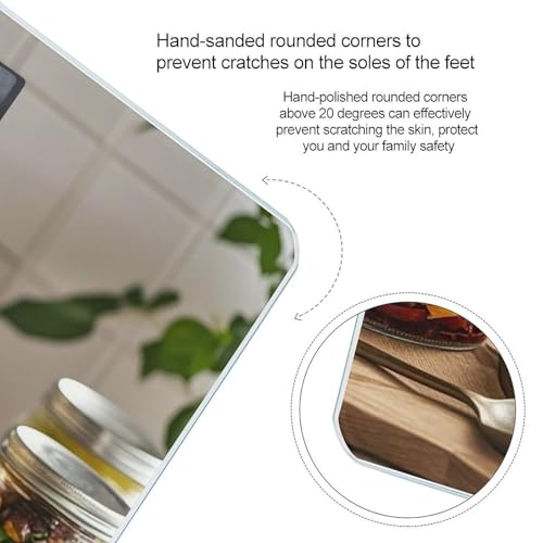 Báscula digital para baño de vidrio templado con pantalla LCD miniatura 4