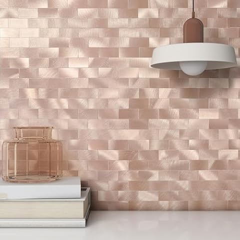 VAOVI Self Adhesive Metal Mosaic Tiles Cover
