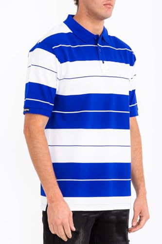 Weiv Polo para hombre de algodón mezclado con manga corta y botones miniatura 2